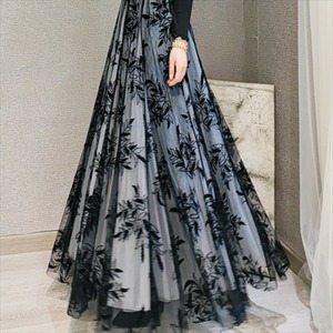 【送料無料】 ロングスカート  花柄  マキシ丈チュール生地  体系カバー  Aライン・フレア  こなれ感  きれいめ  ハイウェスト  大人可愛い  エレガント  レディースファッション・可愛い  韓国  春  お出かけ・女子会・デイリーユース・お茶会