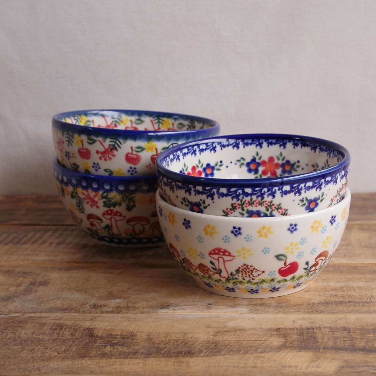 新品】 ポーリッシュポタリー ポーランド食器 ボウル 13cm 小どんぶり 