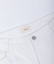 【#Re:room】SLIM STRAIGHT WHITE DENIM［REP246］