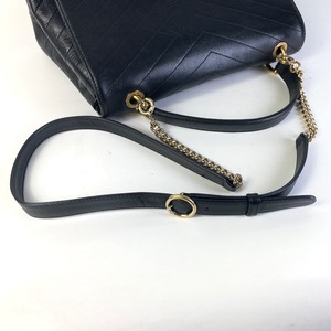 【最終処分SALE】CHANEL シャネル Vステッチ  キャビアスキン ショルダーバッグ ブラック A-7539