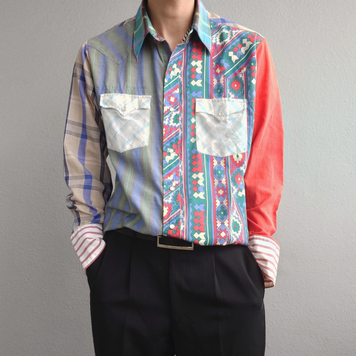 dtb- CRAZY PATTERN WESTERN SH | eeff.