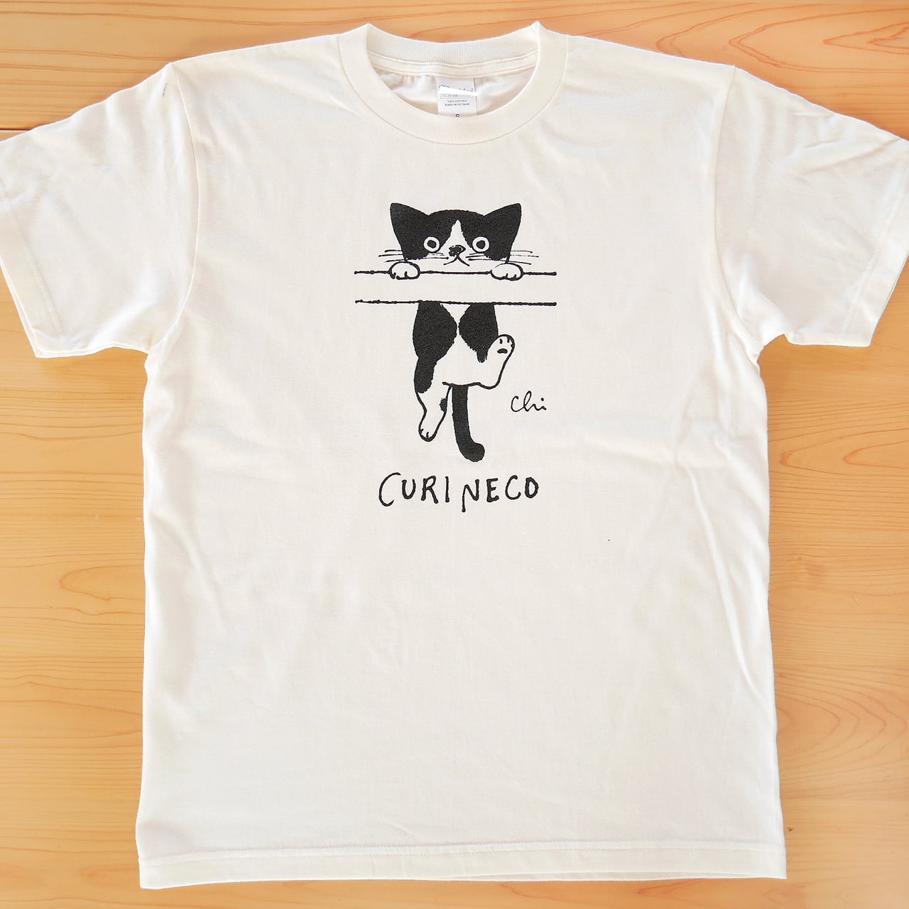 新色♪ くりねこTシャツ「おなか」アイボリー | necoya