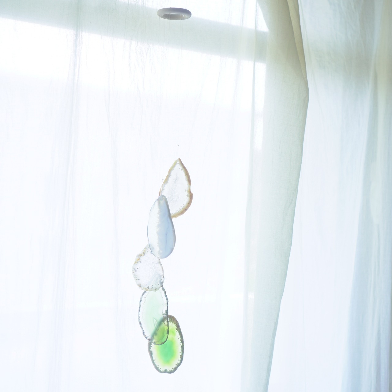 Crystal Green - アゲートヒーリングチャイム / Agate Sun Catcher Wind Chime 802