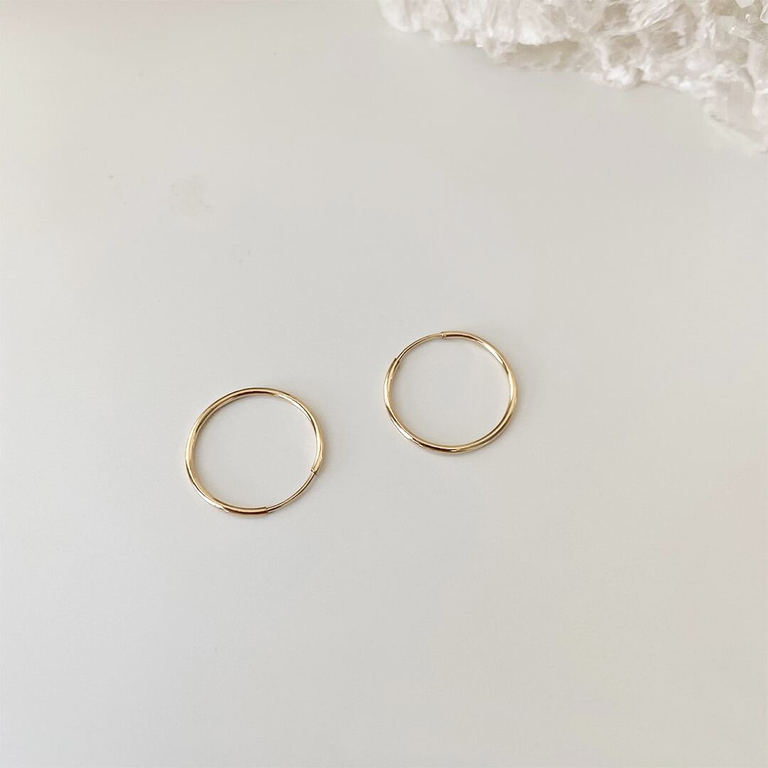 フリーティングフープピアスS K0073