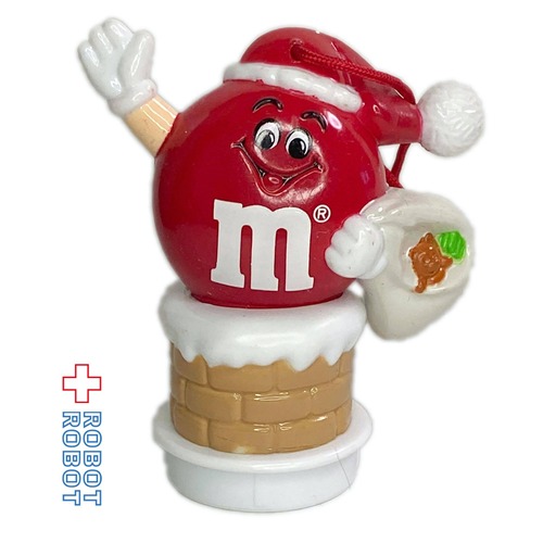 M&M's 1993 レッド サンタクロース CHIMNEY WITH A BAG OF TOYS クリスマスオーナメント