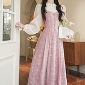 Chinese Style Elegant Pink Dress 5084
