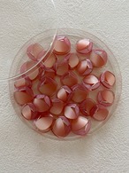 Japanese Vintage ボタン ピンク カボション 12mm 角なしスクウェア型 プラスチックボタン レトロ アクセサリーパーツ