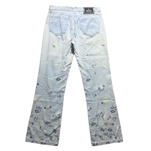 VERSACE JEANS COUTURE flower print chambray pants