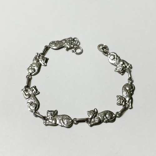 Old 925 Silver Cat Link Bracelet