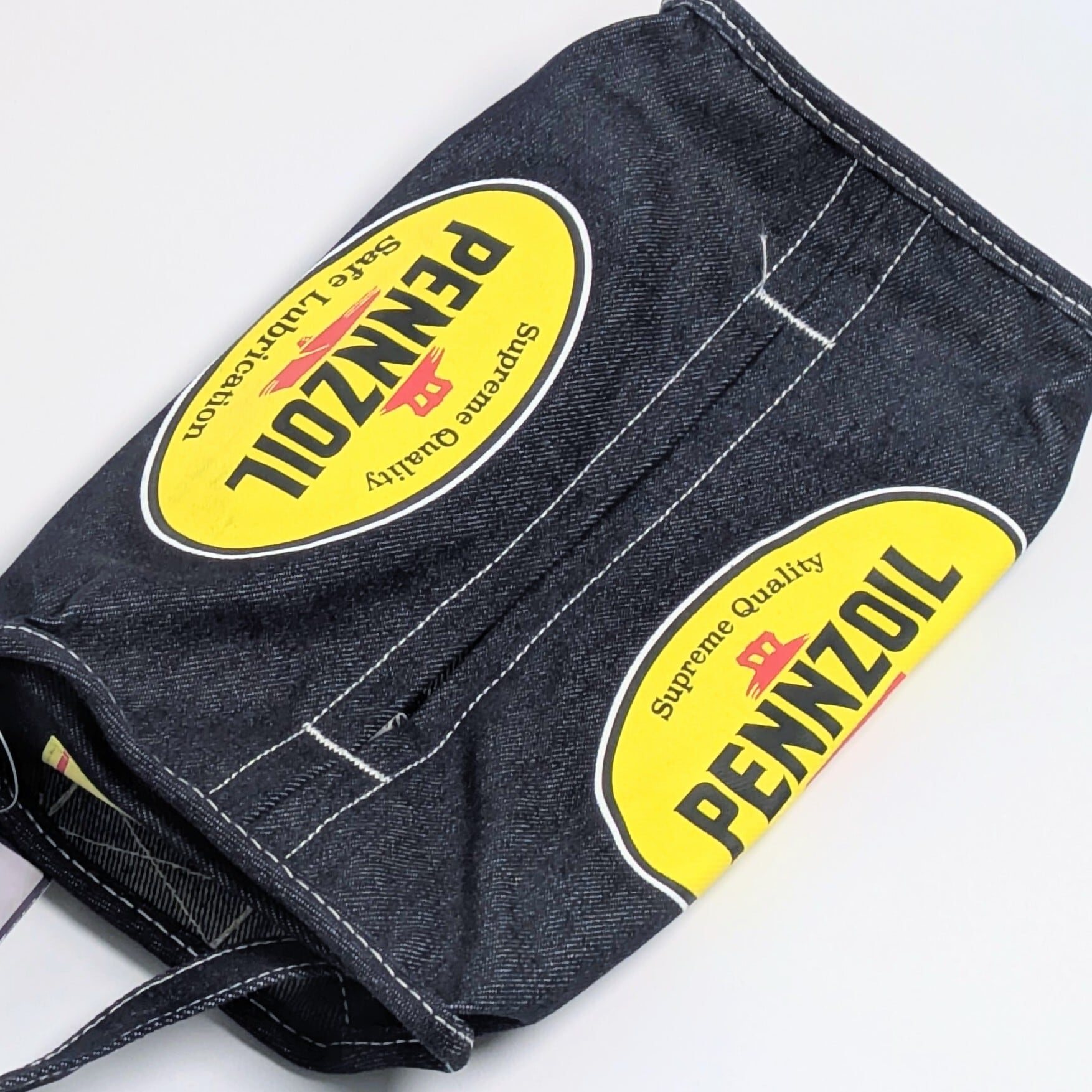 ✨️ティッシュのドレスアップに♡✨️ Denim Tissue Cover / デニム ティッシュカバー 吊り下げ / ティッシュケース【 Pennzoil ( ペンズオイル ) 】インディゴデニム