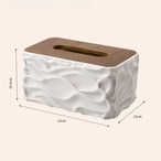 ティッシュケース︱ウェーブデザイン 木目調 ティッシュボックス 北欧 韓国インテリア モダン ホテルライク ナチュラル リビング 寝室 卓上収納 インテリア雑貨 おしゃれ