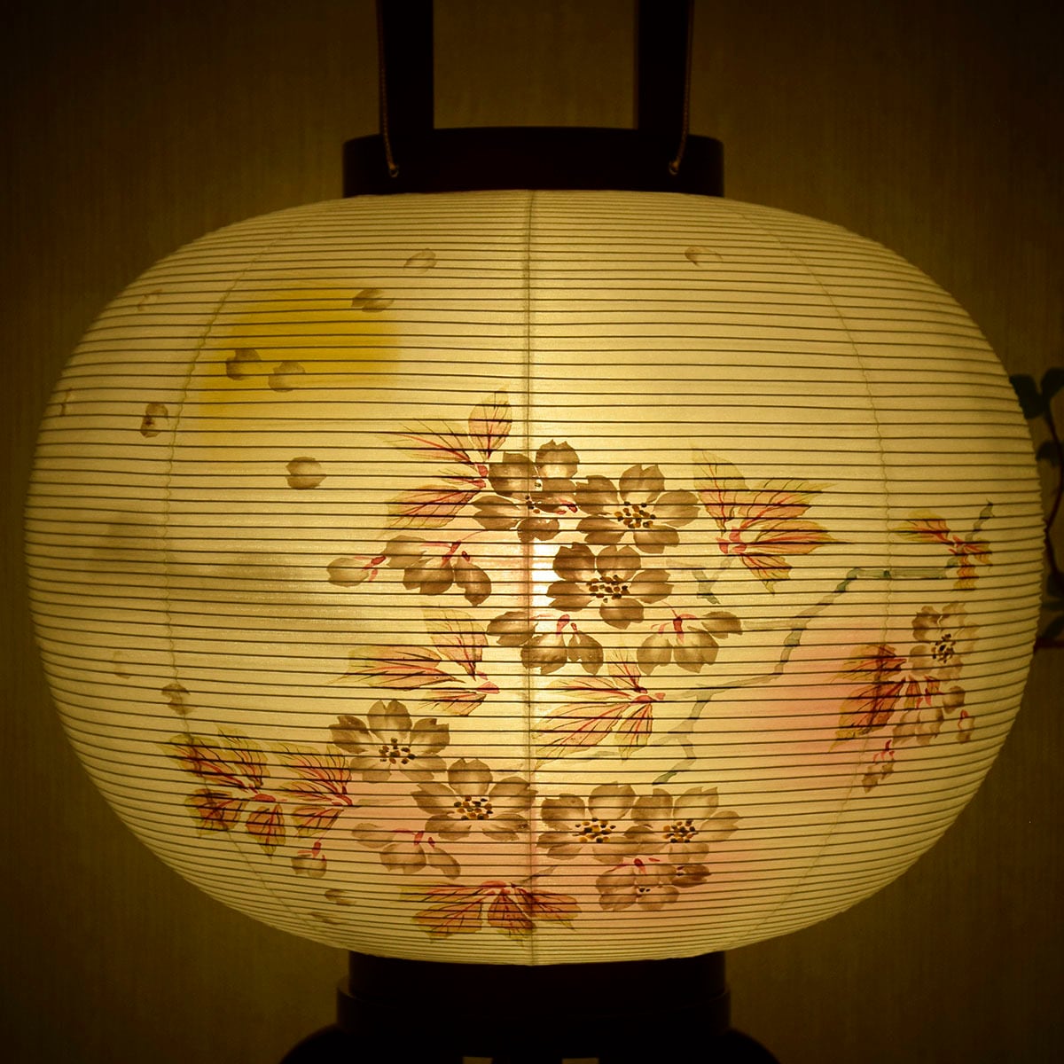 盆提灯【大内行灯 紅華】12号 |桜絵 |対柄|モダン| おしゃれ 盆提灯【大内行灯 紅華】12号 |桜絵 |対柄|モダン| おしゃれ