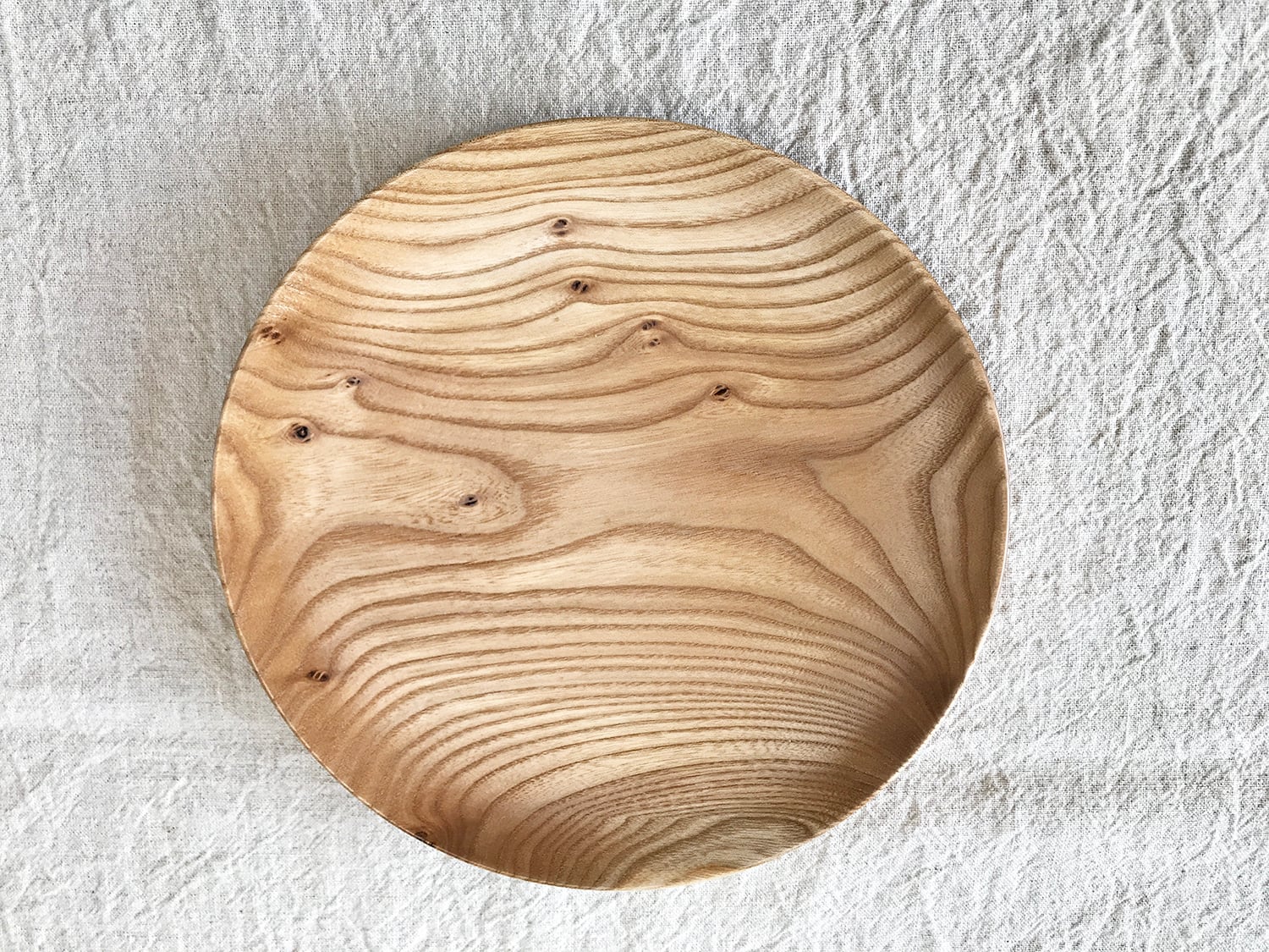 21cm 中皿 (定番のお皿) | 工房 十勝の木のうつわ web shop