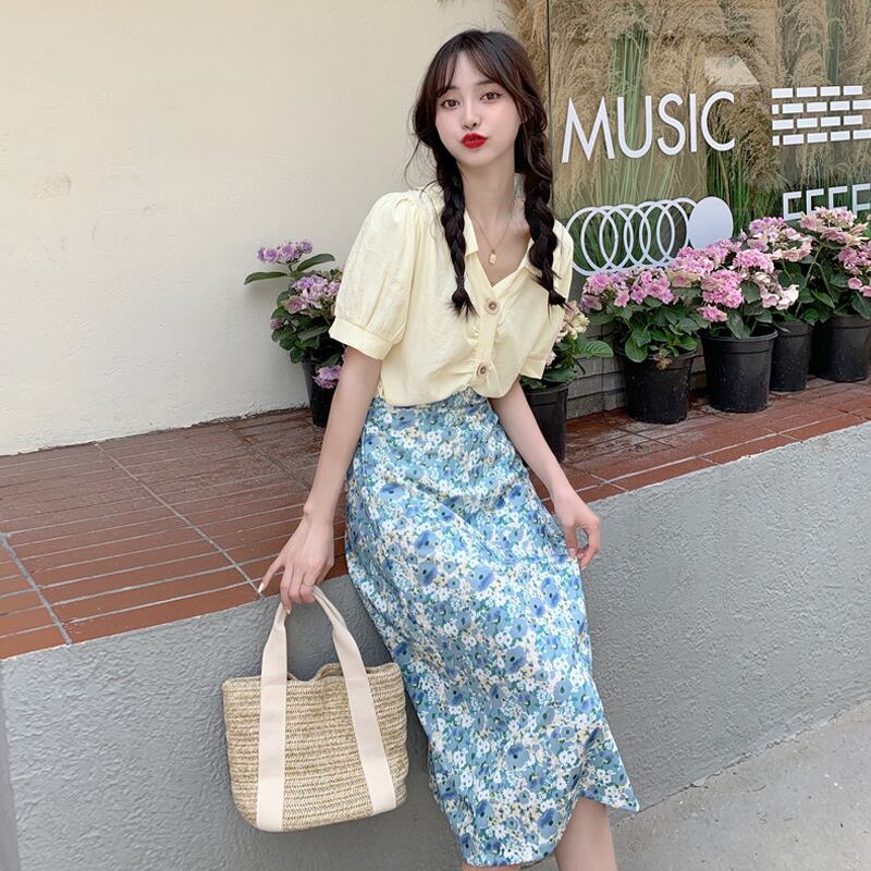 スリーブシャツ サマーVネックトップス 大人ガーリー スウィート キュート カジュアル 夏物 スーパーモール49685204948