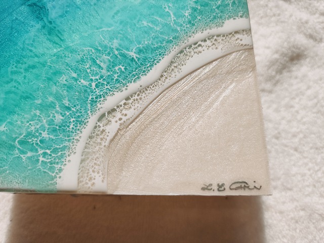 194.オーシャンレジンアート 正方形パネル