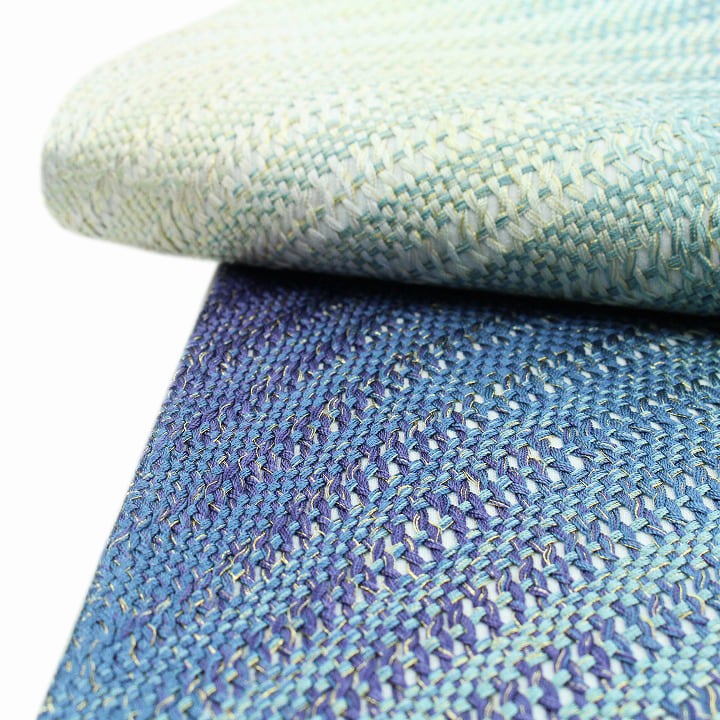 リバーシブル ふくれ織 全通 袋帯 銀糸 モダン 未使用品 正絹 リバーシブル ふくれ織 全通 袋帯 銀糸 モダン 未使用品 正絹