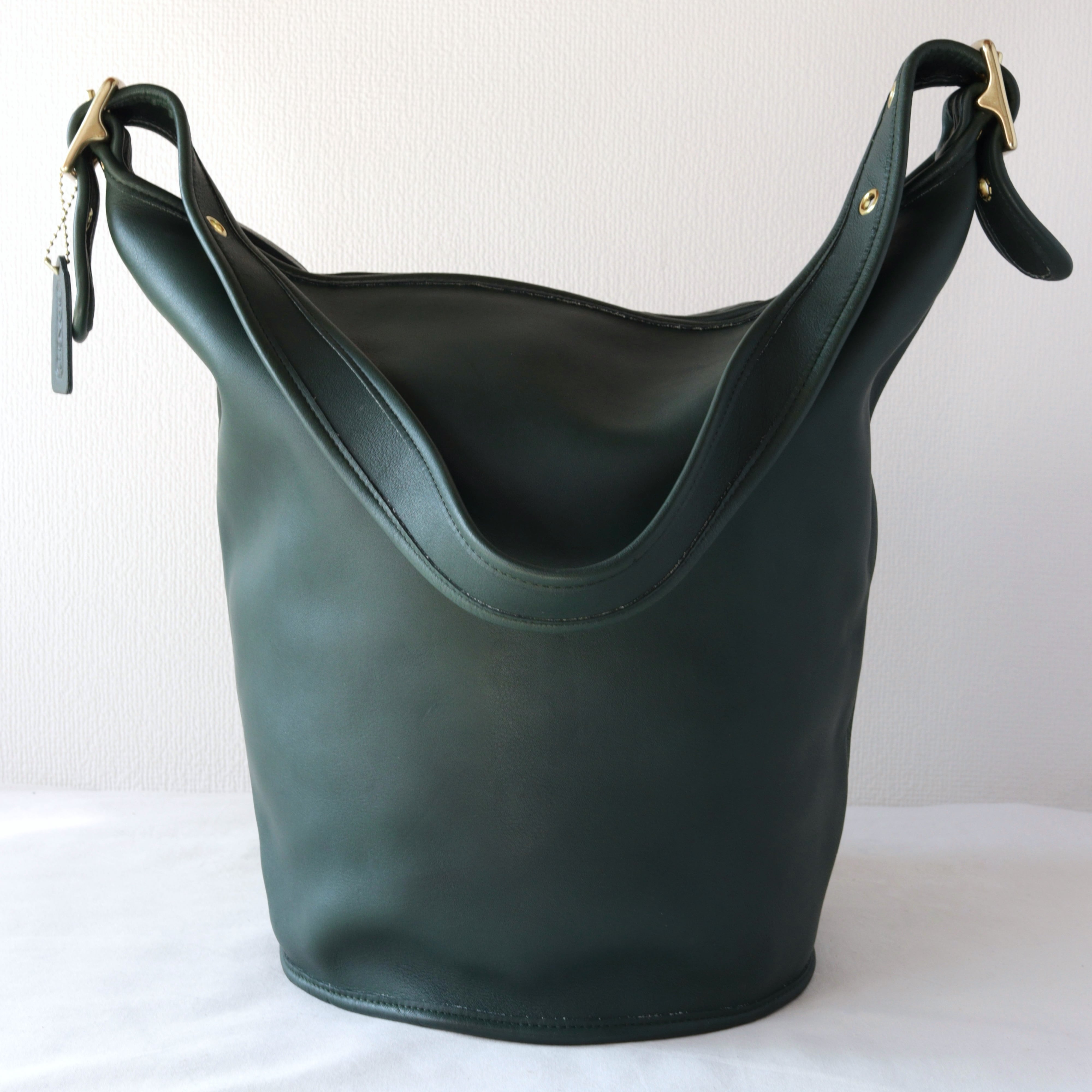 VINTAGE COACH (OLD COACH オールドコーチ ショルダーバッグ) DUFFLE SAC IN BOTTLE GREEN