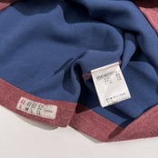美品 PAPAS パパス Vガゼット スウェット風 トレーナー シャツ サイズ 46 S /メンズ/ピンクパープル系