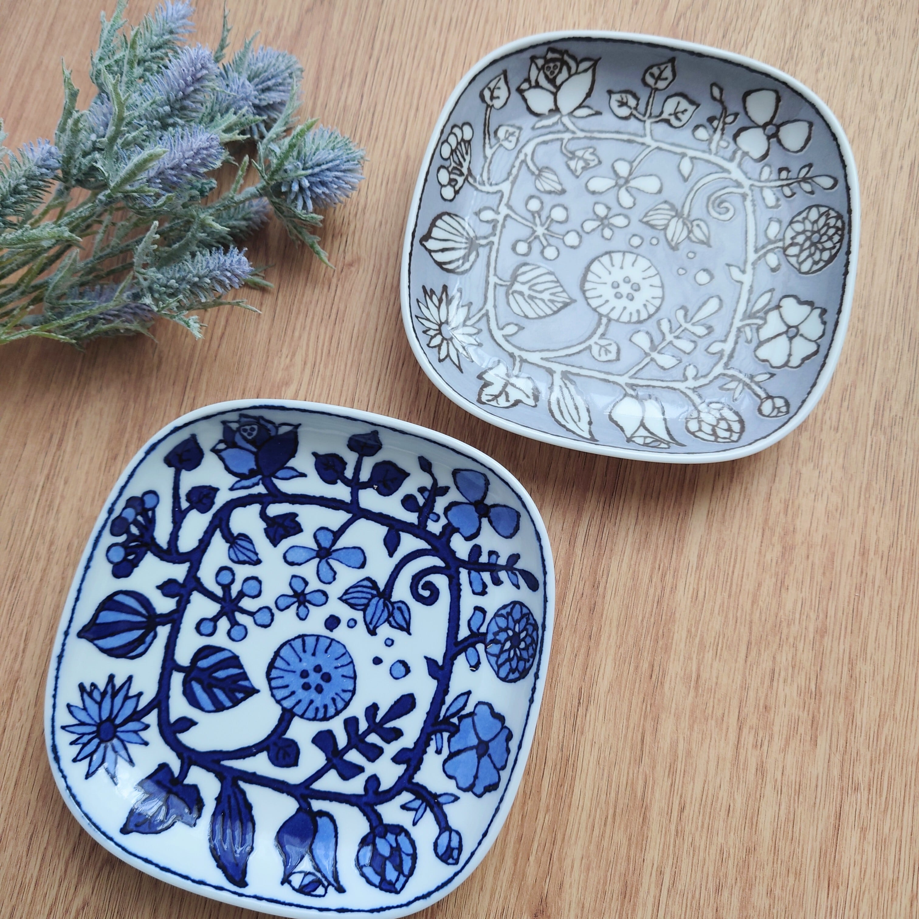 波佐見焼 角皿 フラワーパレード | shunshuu