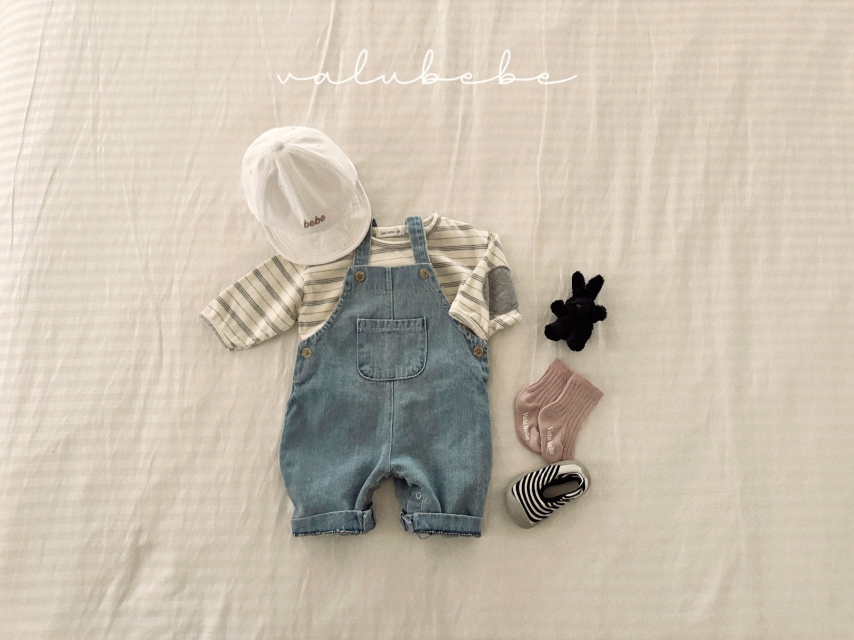 【即納/90size】ストライプTシャツ / valubebe