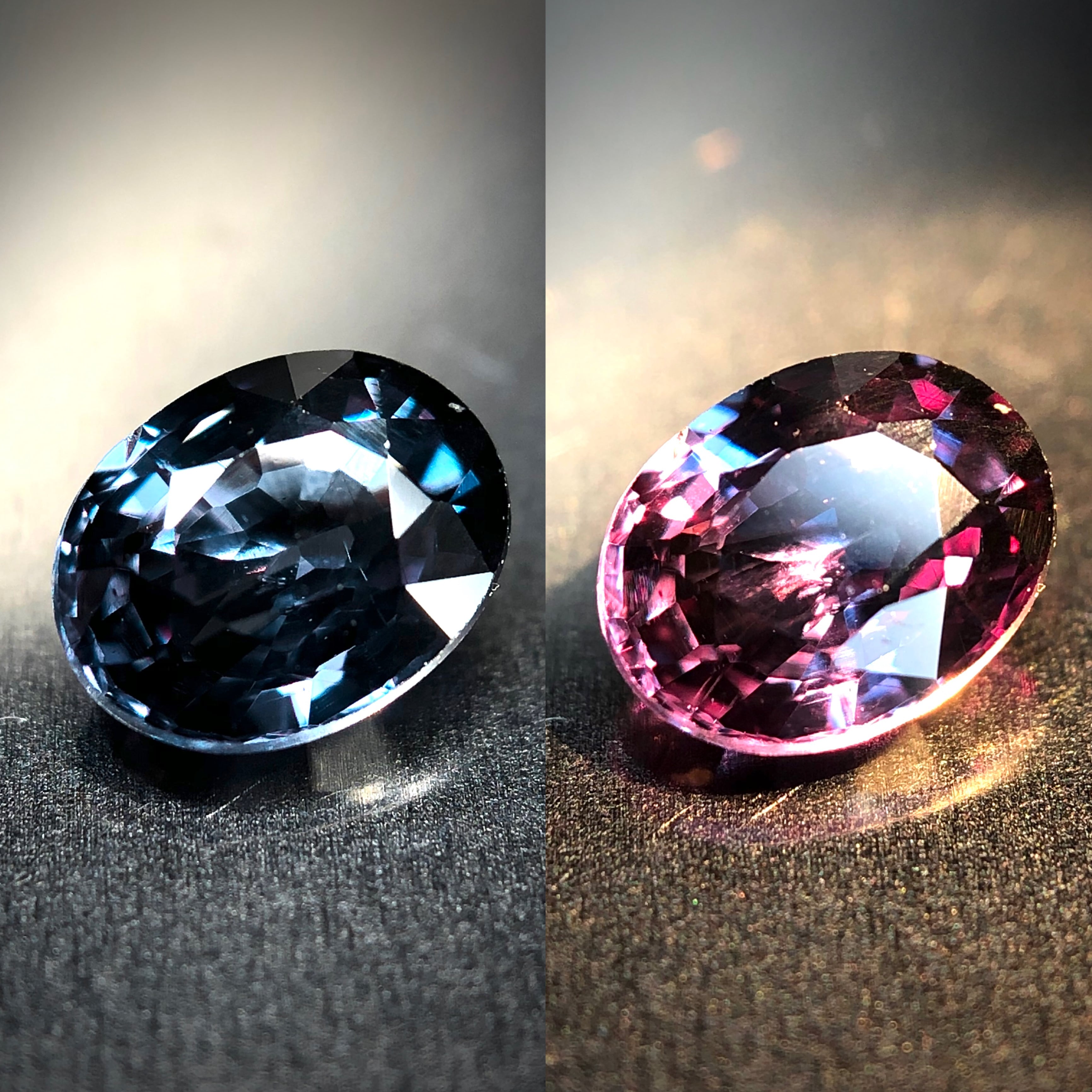 爽涼なブルーと甘やかなレッド 0.62ct 天然 ベキリーブルーガーネット(カラーチェンジガーネット)