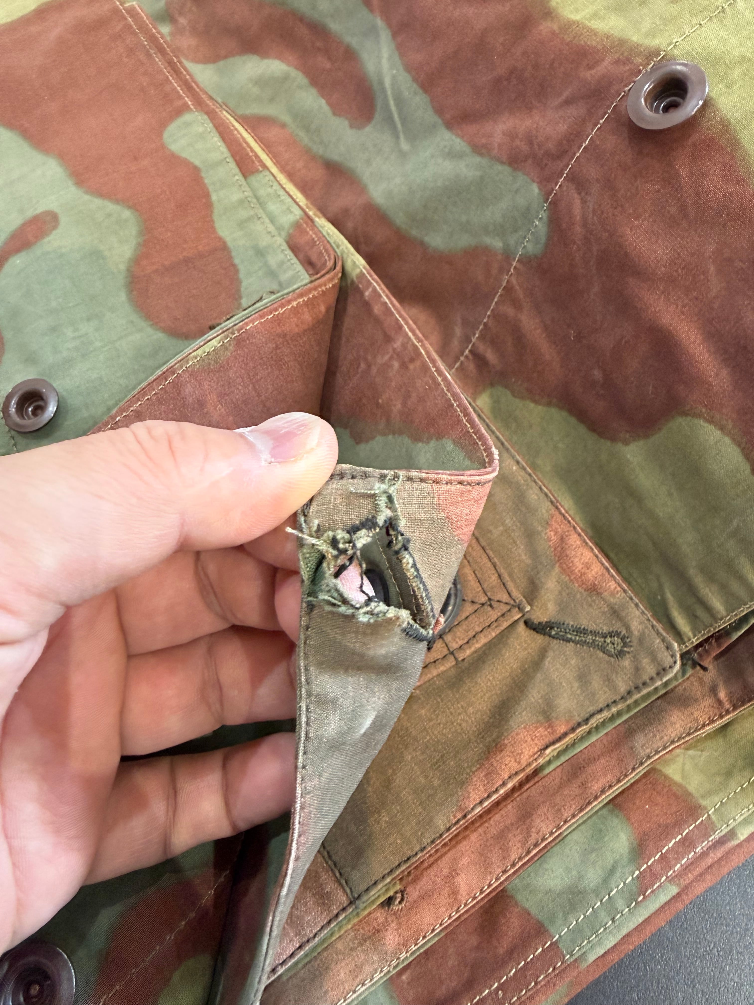 戦後イタリア軍 ポンチョ 半テント / M29迷彩 軍幕 B級品グレード！貴重イタリア軍幕 M29 サンマルコ迷彩 1枚バラ売り