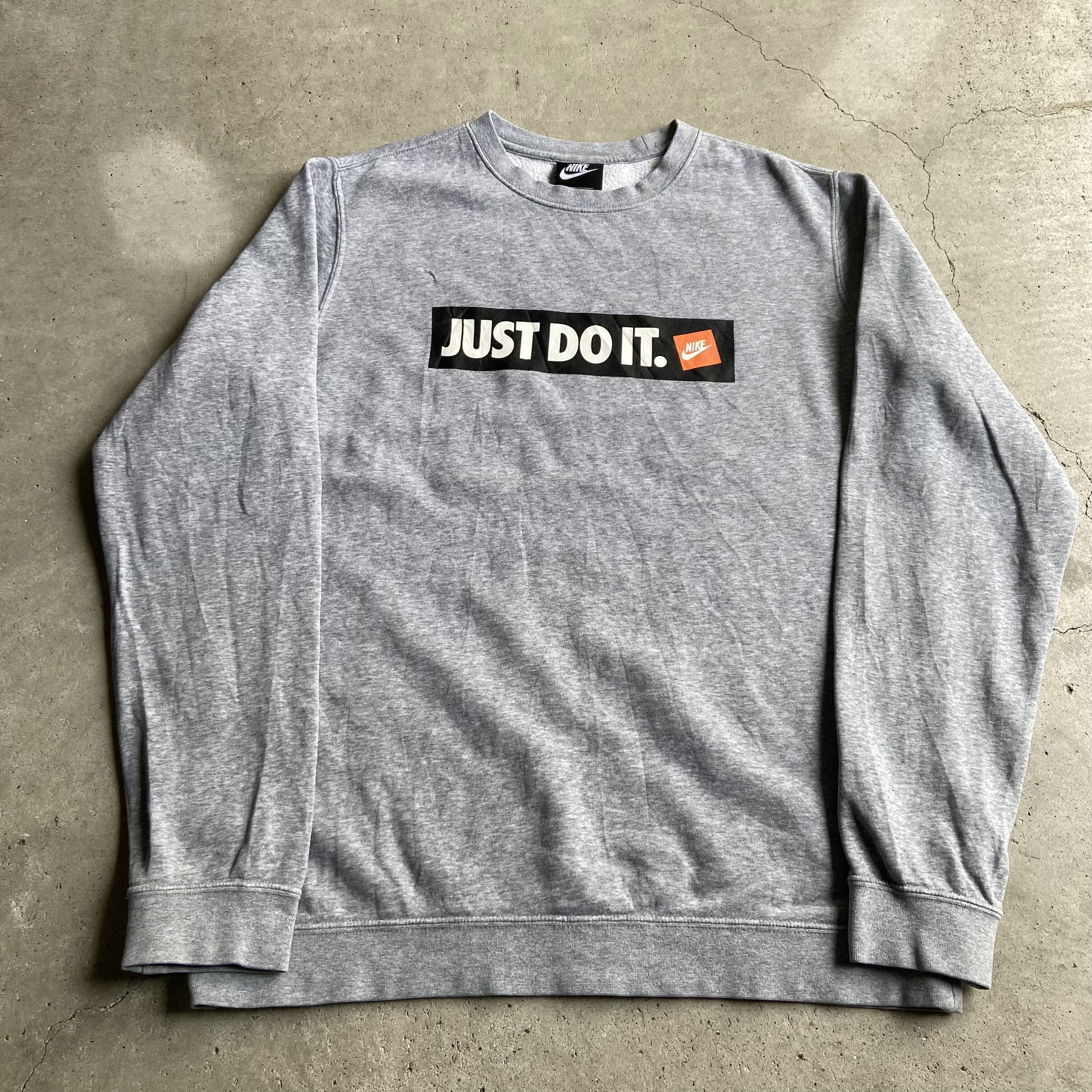 NIKE ナイキ JUST DO IT. ロゴプリント スウェットシャツ メンズL 古着 