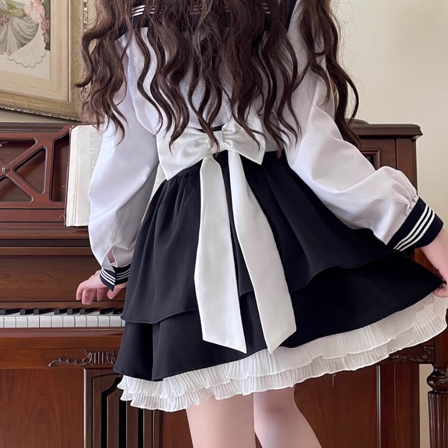バックリボンレースアップスカート ・67226 | sucrier ( シュクリエ