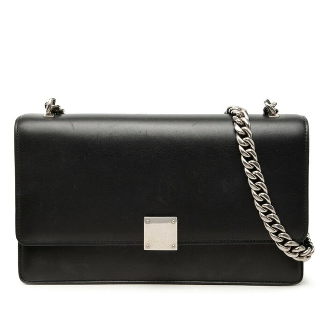 セリーヌ チェーン ショルダーバッグ ブラック レザー レディース CELINE 中古