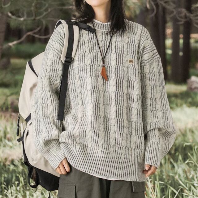 Knitted sweater -3col- A0046