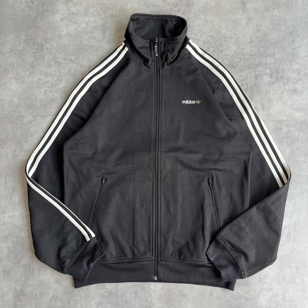 08年製adidas古着トラックジャケット刺繍ファイヤーバードブラックDB139 アディダス トラックジャケット ファイヤーバード 古着 刺繍 黒