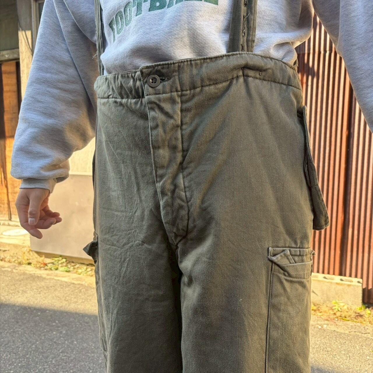 80s オーストリア軍 実物 オーバーオール 防寒パンツ つなぎ W96cm L