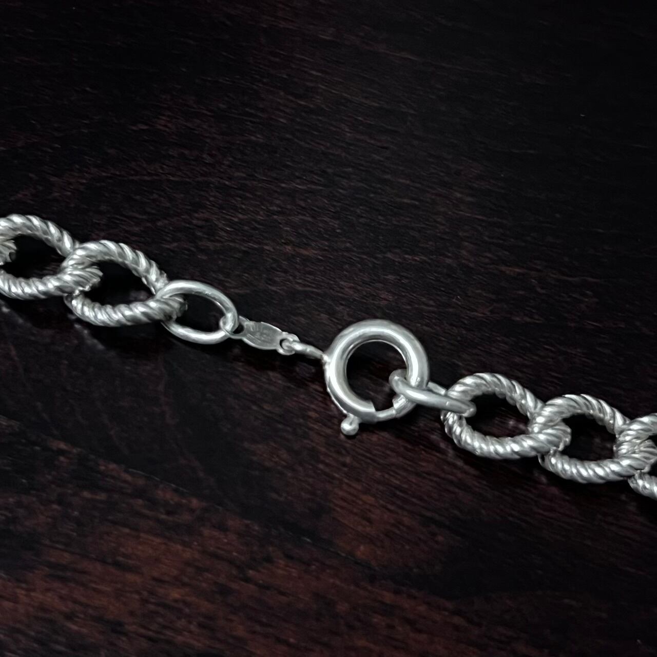 VINTAGE TIFFANY & CO. Rope Curb Chain Necklace Sterling Silver