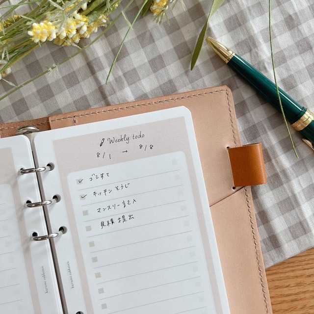 バイブルサイズ/ウィークリーtodoリストリフィル