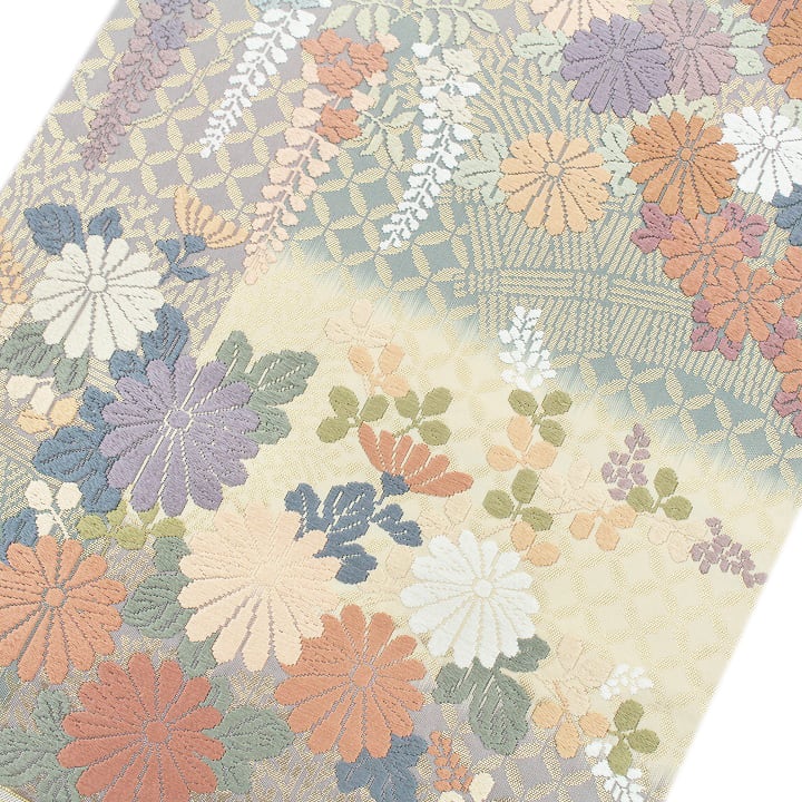 きれい色の【綴れ織】～道長取り～　ご結婚式・七五三・お茶席にも…　新品の袋帯です きれい色の【綴れ織】～道長取り～ ご結婚式・七五三・お茶席に