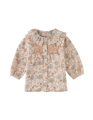 近日入荷予定 gingersnaps SMOCKED BLOUSE ブラウス チュニック 日本未入荷 海外子供服 ナチュラルコーデ ベビー服 ベビーギフト 綿100