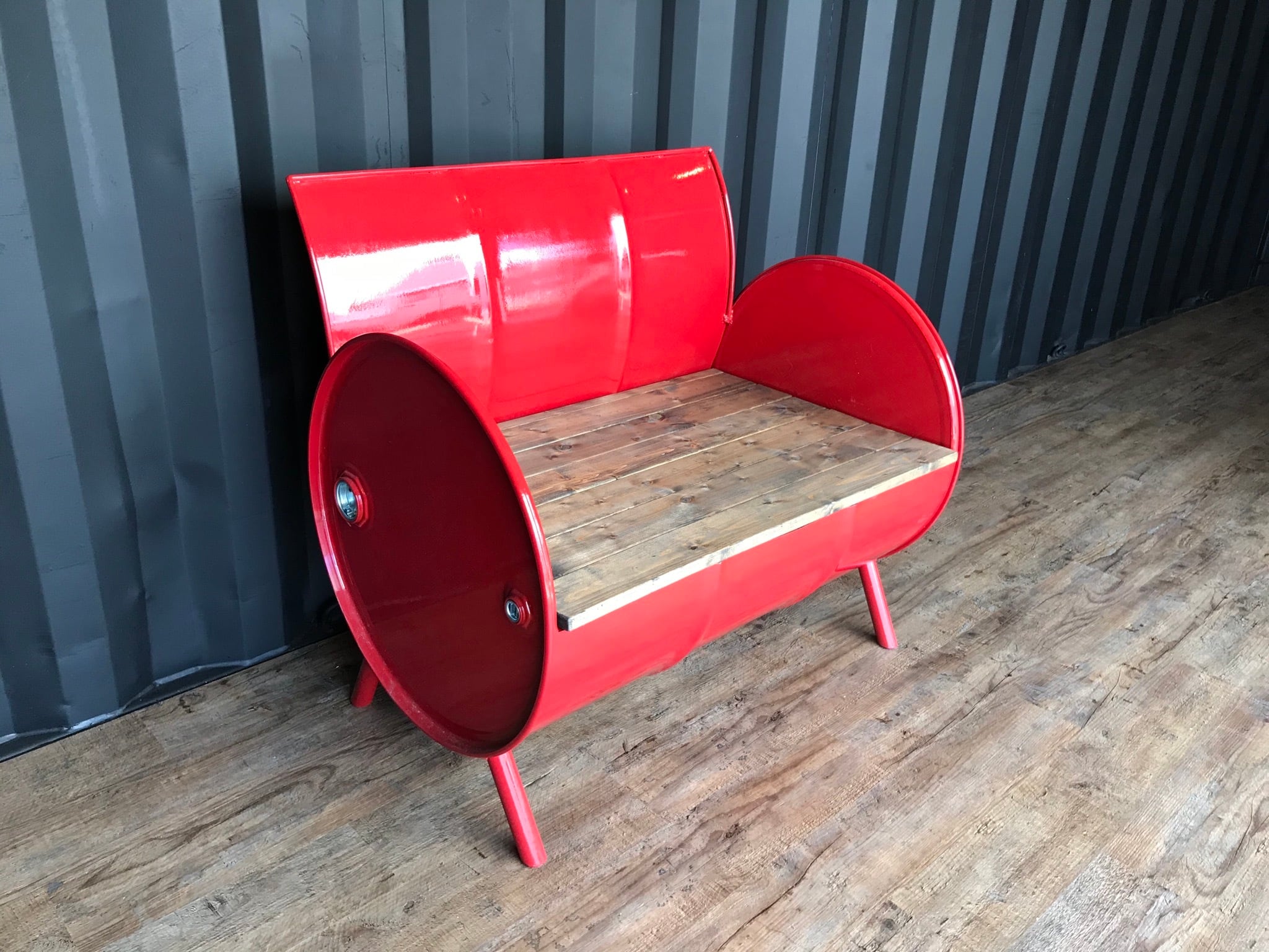 ドラム缶リメイクテーブルセット　無垢材仕様 ドラム缶リメイクテーブルセット 無垢材仕様の通販 by SEA FLOWER's