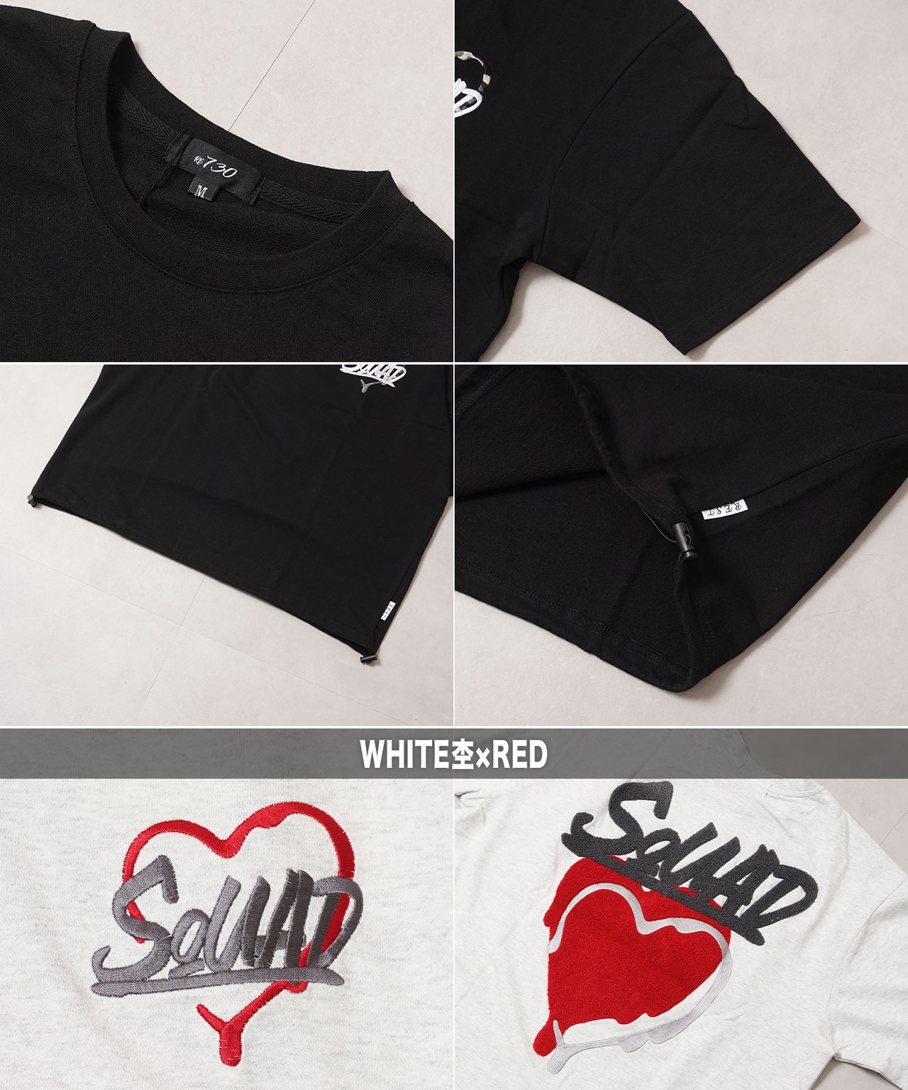 ◆ハートサガラ刺繍 スウェットTシャツ◆ng-46225