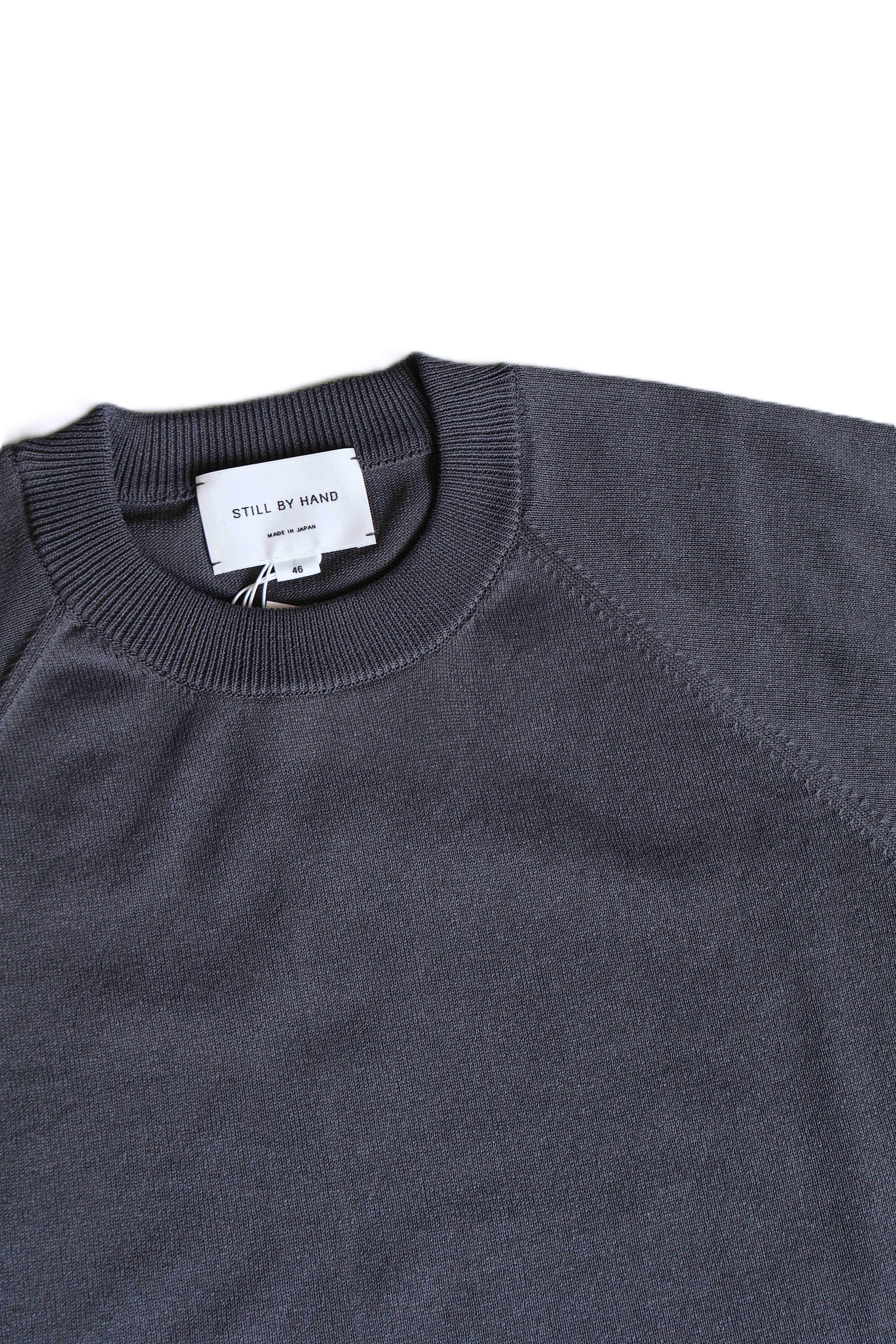 STILL BY HAND 和紙混半袖ニット KN02262 | Lampa