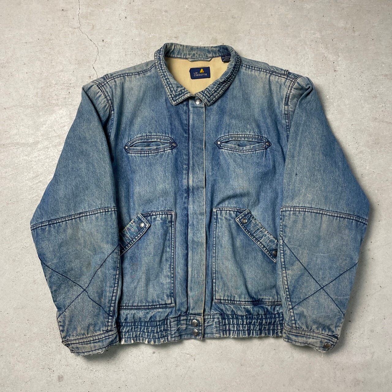 80〜90年代 Liz Claiborne フルジップ デニムジャケット メンズXL相当 