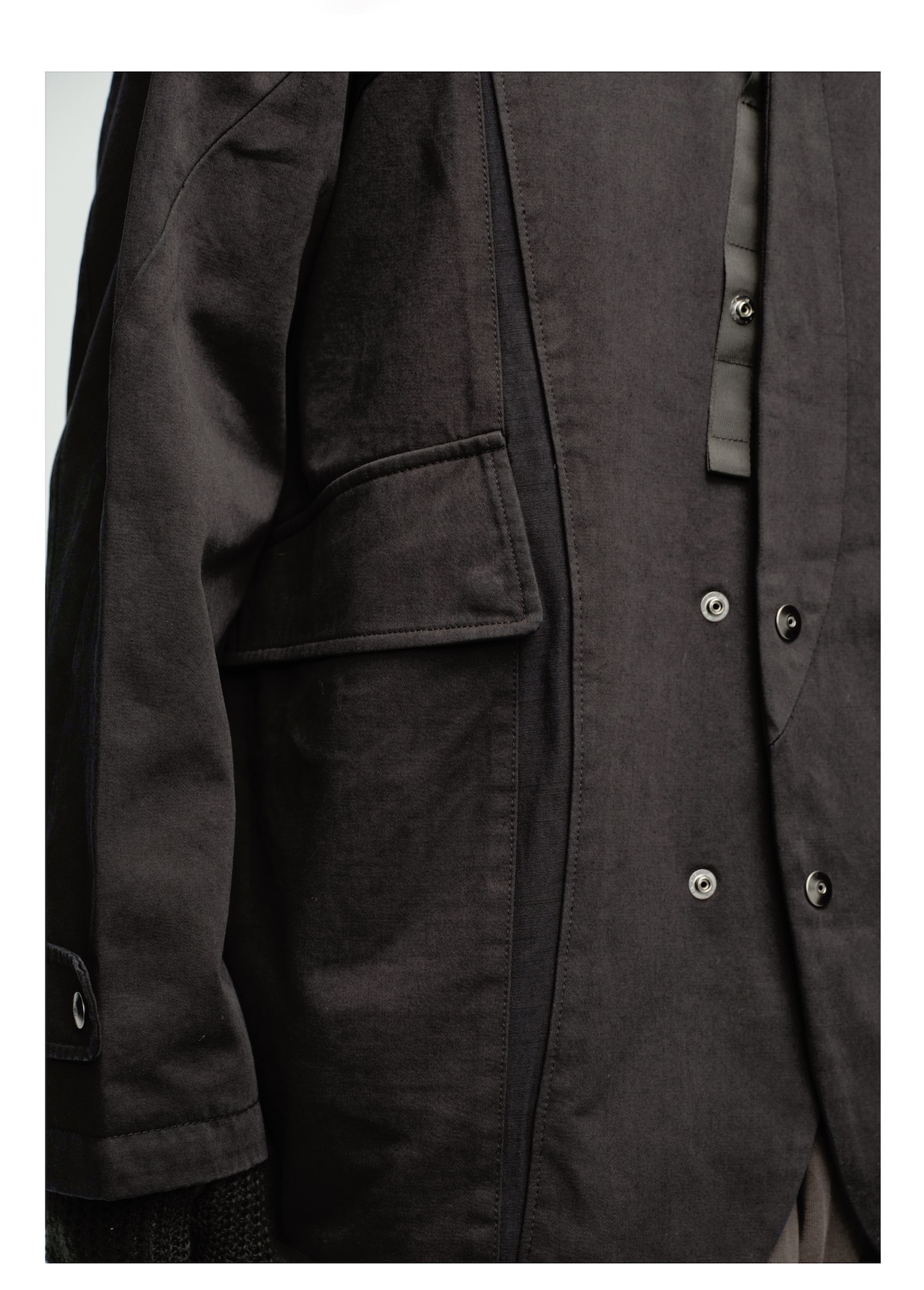 DECESOLO 25AW スタンドアカラー ウォッシュパッチワークジャケット