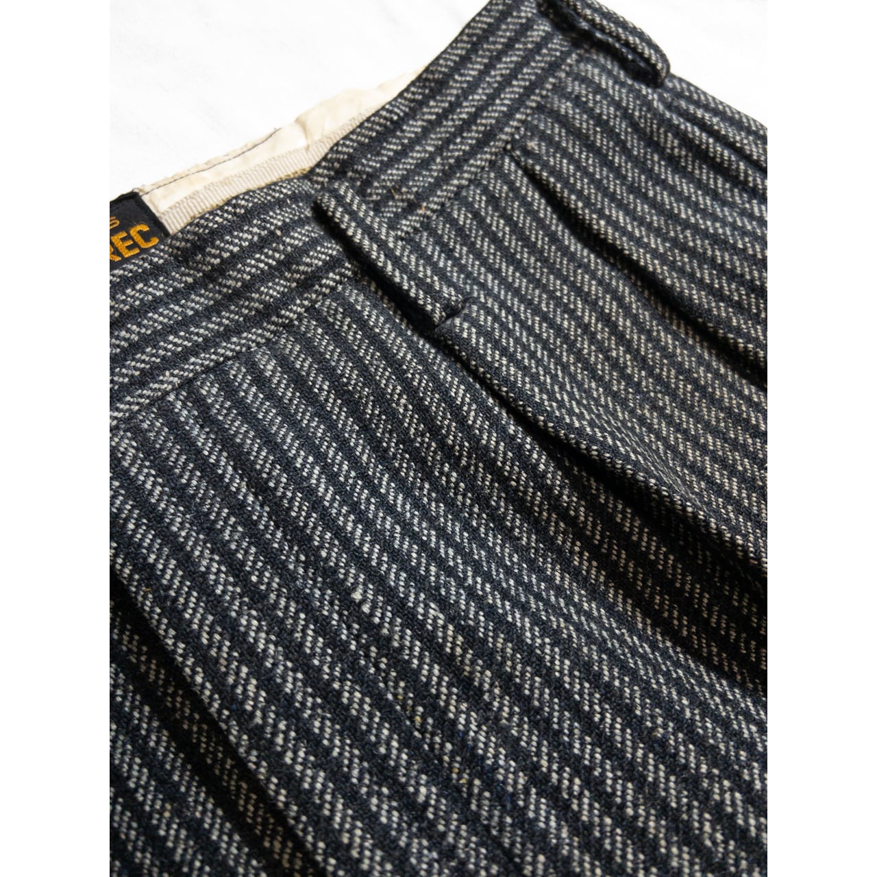50s French Vintage Stripe Work Trousers 1950s 