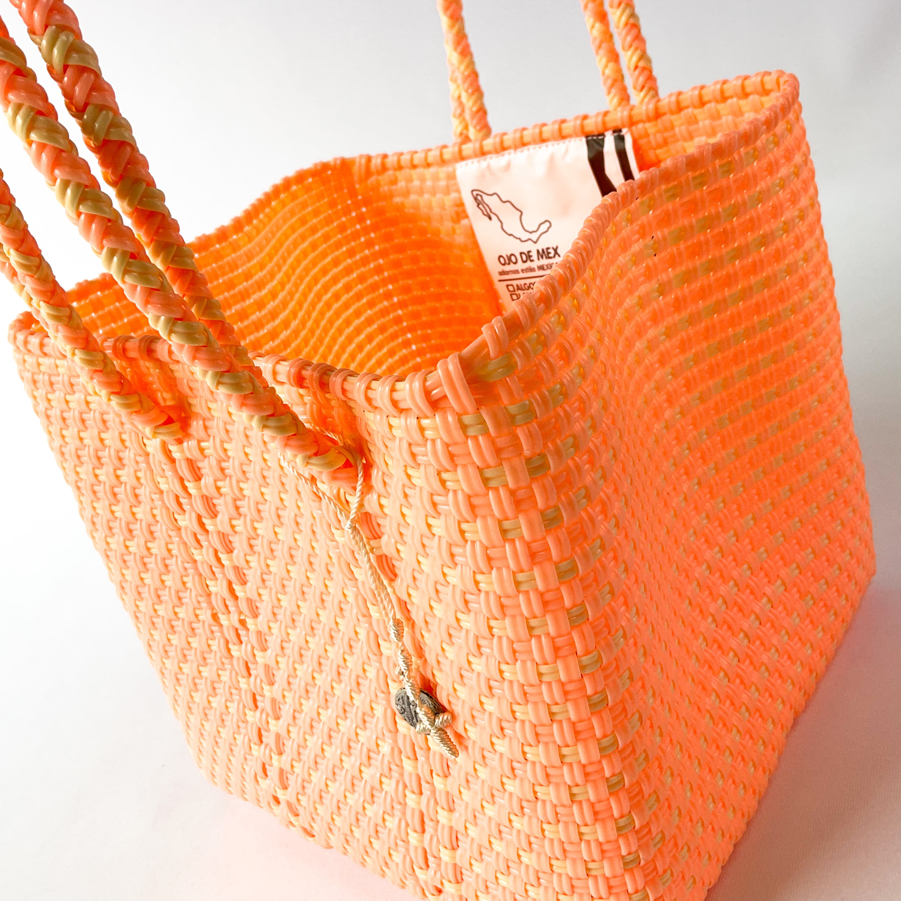 バッグ OJO DE MEX Plastico CAGO Tote Check Plastico Cago Tote - cube - block check | Ojo de Mex Store