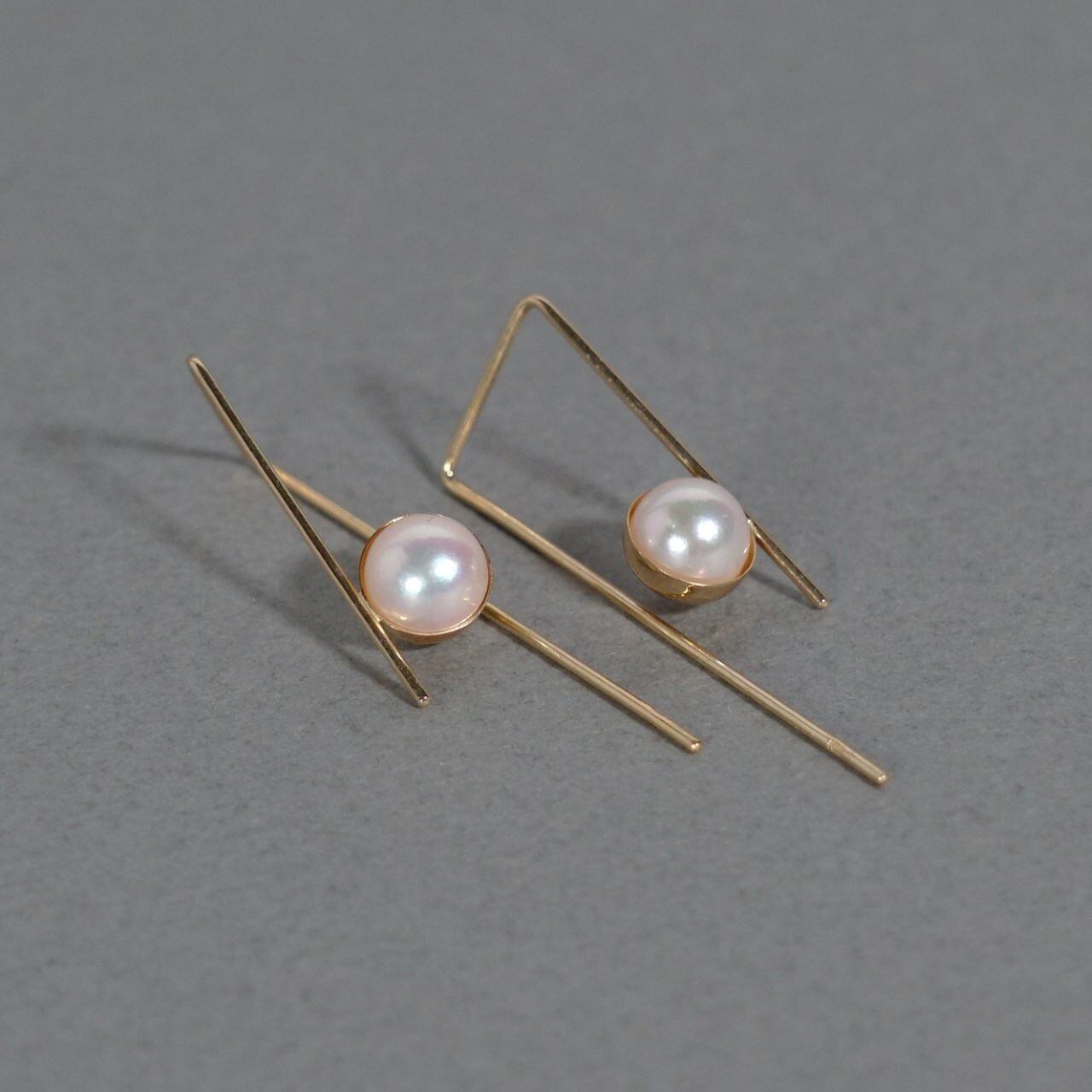 K18 パールオンザラインピアス | ETmam（エトマ）｜公式オンライン