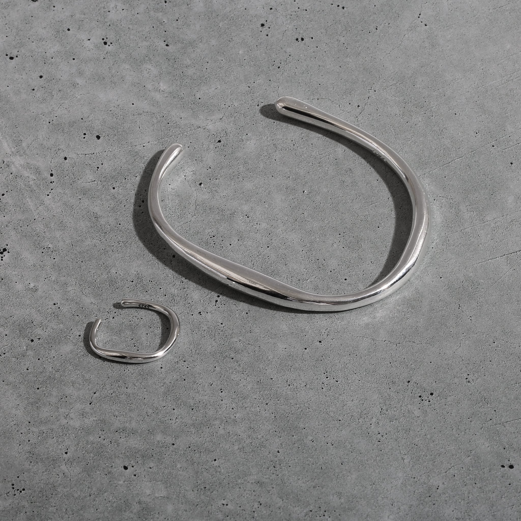 s925 Asymmetry Bangle | Lncs