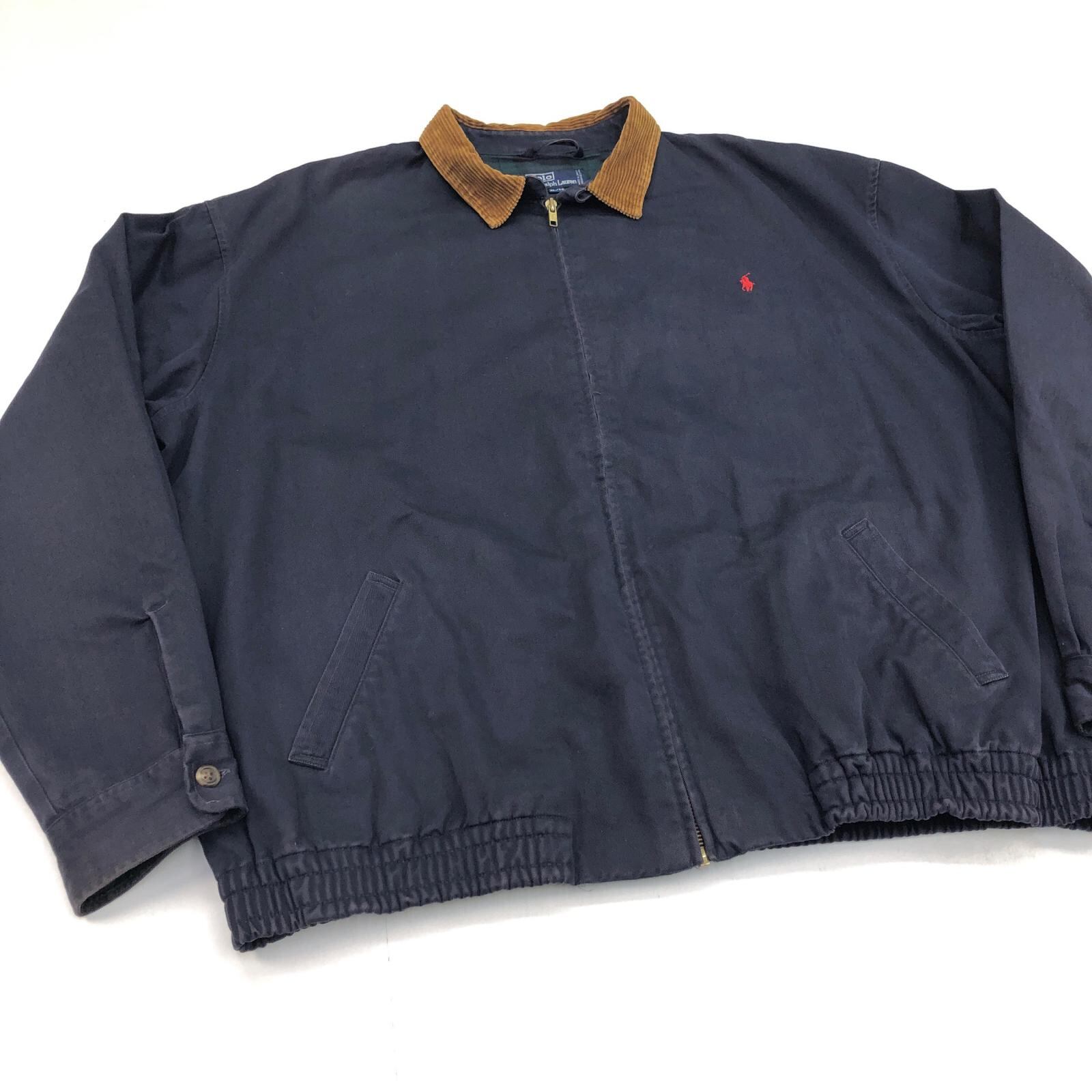 90s ラルフローレン　ポロ　Polo スイングトップ 襟コーズ　黒 90年代 Polo by Ralph Lauren ポロバイラルフローレン スイングトップ