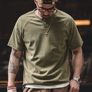 Retro Button Henley T-Shirt / レトロ ボタン ヘンリー Tシャツ