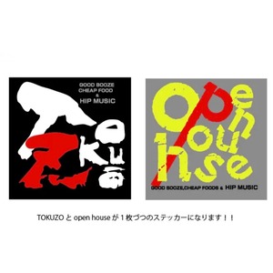 TOKUZO×open houseステッカー