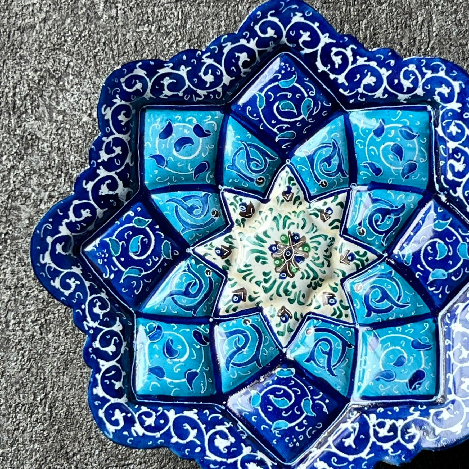 ペルシャの飾り皿（ミーナーカーリー）12cm アクセサリー