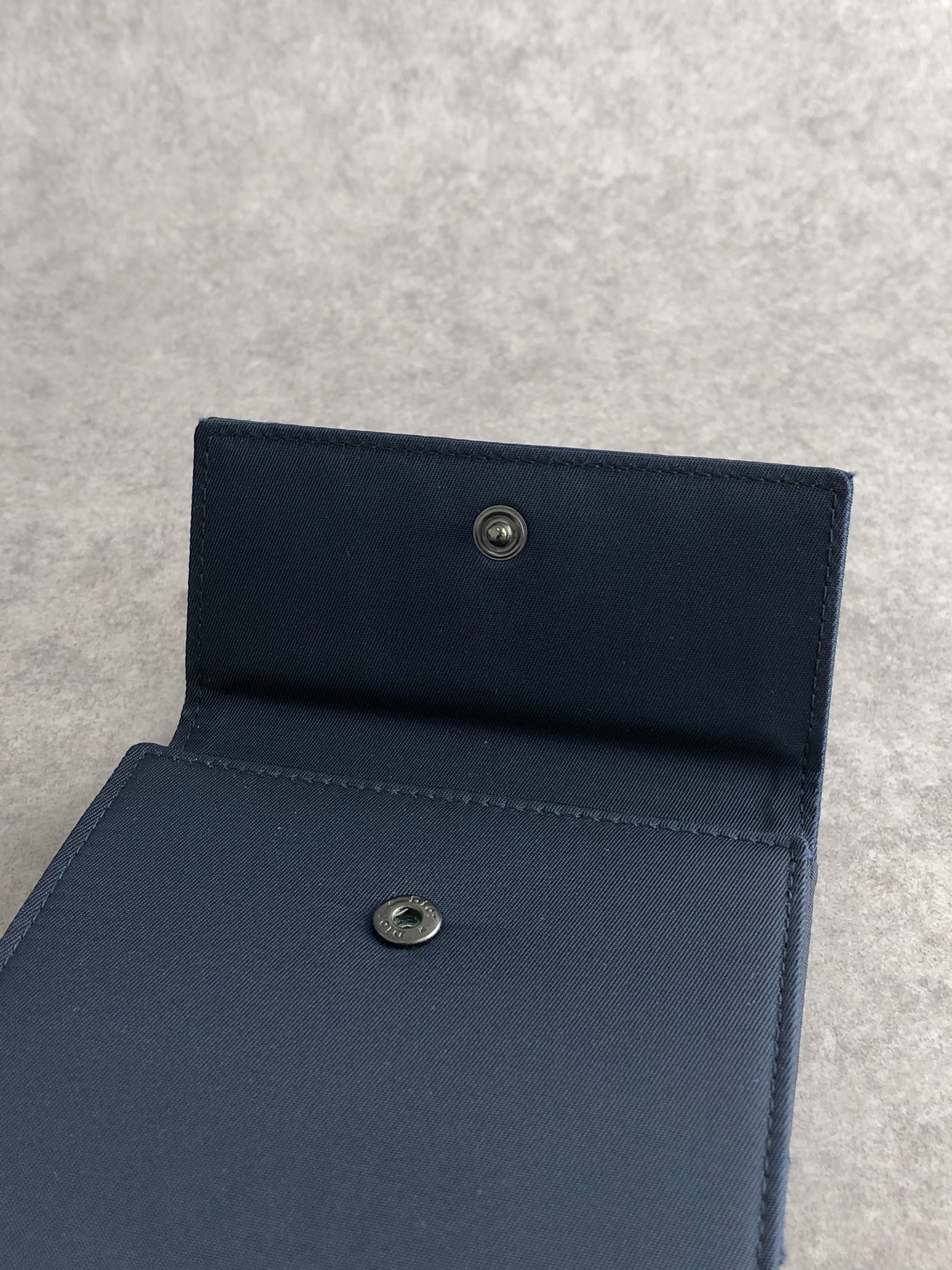 Christian Dior クリスチャン ディオール 財布 ネイビー CD ナイロン